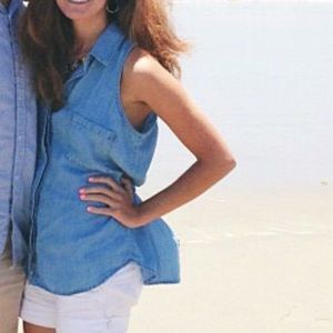 Anthropologie, cloth & stone denim sleeveless top